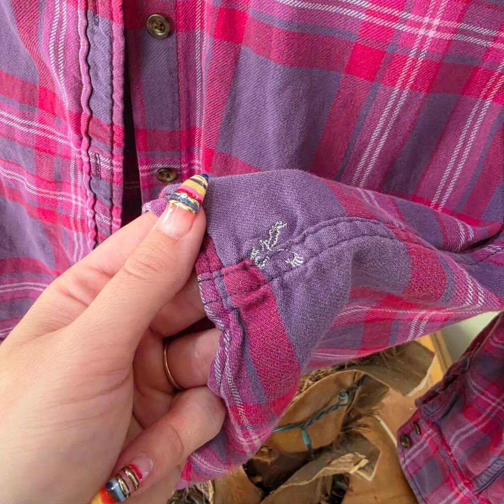 Vintage American Eagle Plaid Shirt - Picture 6 of 8